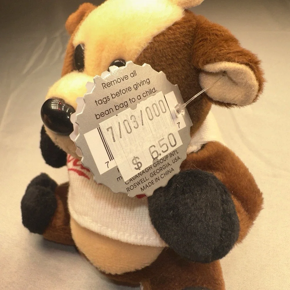NWT Vintage 1997 Coca-Cola Bean Bag Plush Christmas Reindeer‎ in Shirt # 0133